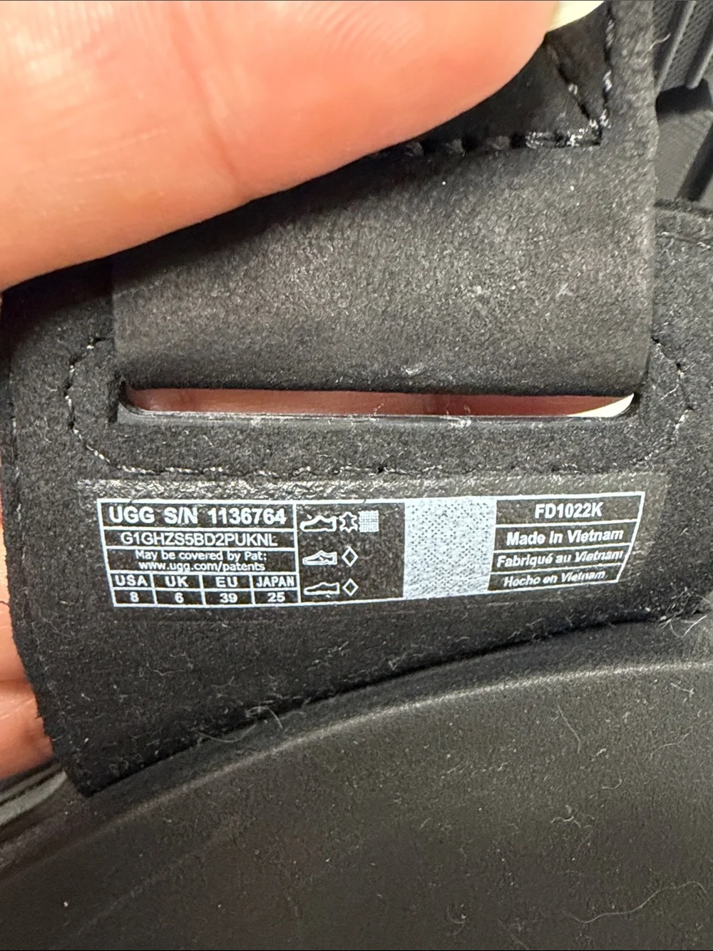 UGG Black Chunky Platform Velcro Sandals